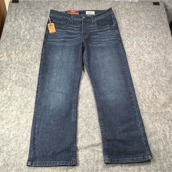 T.K. Axel Mens‎ Mid Wash Slim Boot Stretch Jeans Size 34x30 - Picture 1 of 12